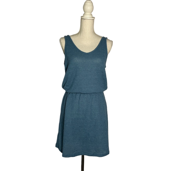 Cupshe Dresses & Skirts - Cupshe Blue Textured Knit Tank Dress